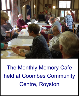 The Monthly Memory Cafe held at Coombes Community Centre, Royston